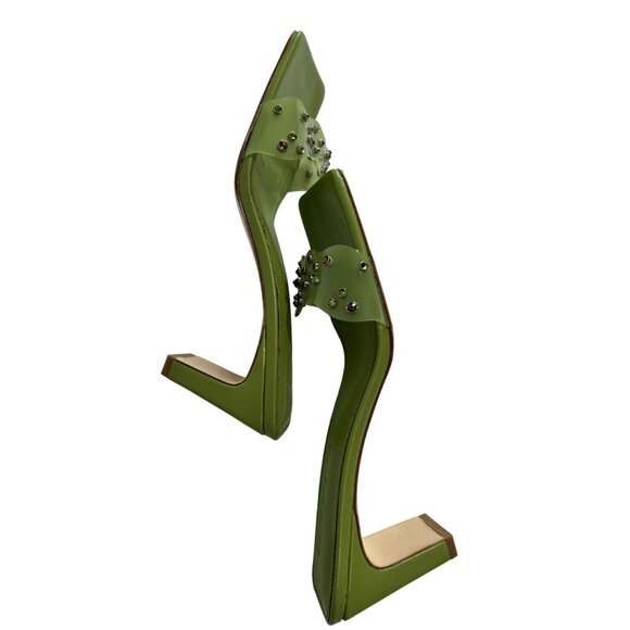 Song of Style Sparkle Heel in Green - Picture 4 of 6